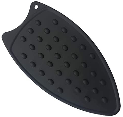 XJKLBYQ Tappeto di Stiratura in Ferro in Ferro Silicone Tappetino Caldo Vassoio di Piastra Resistente al Calore per Vapore a Vapore Secco Nero, Tappetino Resistente al Ferro