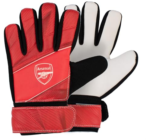 Hy-Pro Gants de Gardien de But Arsenal FC sous Licence Officielle – Jeunesse, Design fusible, Gardien de But avec Sangle de Paume Solide pour Haute Performance, garçons et Filles