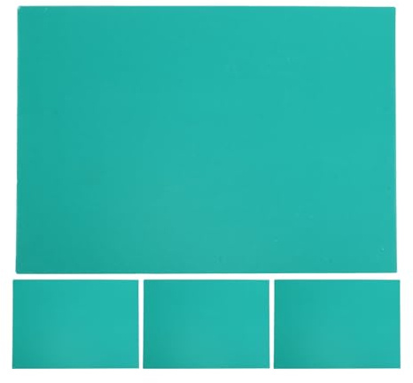 POPETPOP Lot de 4 Blocs de Linoléum Verts A4 pour Gravure Matériel de Gravure sur Lino Plaques Rigides pour Tampons Artisanaux Fournitures de Loisirs Créatifs