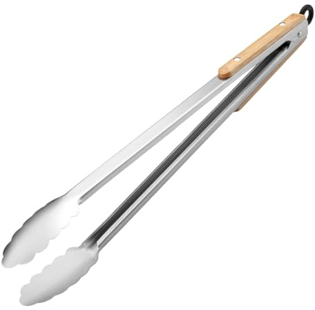 Diuyzoc Pinzas para parrilla, resistentes al calor, antideslizantes, de acero inoxidable, utensilios de cocina, para parrilla, barbacoa, camping, casa, hornear, carne, bar, freír
