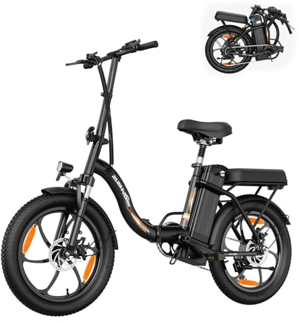 ZAZAWORK Bici Elettrica Pieghevole ，250W E-Bike da 48V 16AH 80-100KM biciclette pieghevoli elettriche，per adulti Bicicletta Elettrica con Ammortizzatore e Cambio 7 Velocità per Uomo Donna
