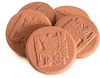 SIMARU Tabakbefeuchter – Humidrole Pouch Button – Humidor befeuchter – Terakotta Stein– Terracotta Humidifying Stone gegen Austrocken von Tabak/Drehtabak – immer frischer Tabak (5 Stück)