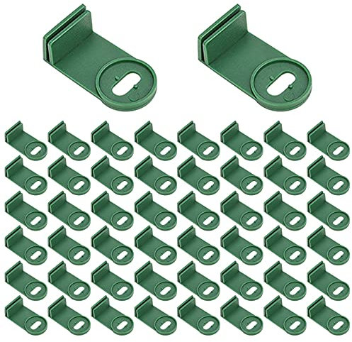 Niktule Greenhouse Twist Clips Greenhouse Fixing Clips Washers Extender Corner Clips Plastic Shading Clips for Aluminium Greenhouse Bubble Wrap Insulation(50