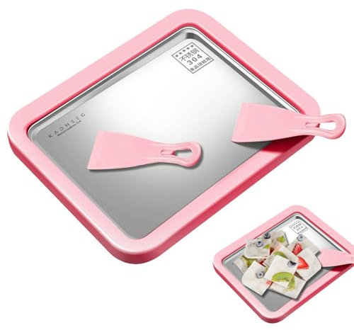 Máquina de hielo enrollada – Máquina de hielo de manivela, máquina de hielo enrollada en casa | Máquina de rodillos de helado extraíble con 2 raspadores, Máquina de dulces helados para postres