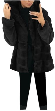 Cappotto di pelliccia da donna alla moda in pelliccia sintetica, giacca in finta pelliccia, giacca invernale spessa e calda, cappotto di pelliccia per le mezze stagioni, a maniche lunghe, cappotto