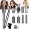 Airstyler, 1400W 8 in 1 Hairstyler Beauty Styler Hairstyler Set mit Diffusor Glättungstrockner Rundbürste Volumenbürste Auto-Wrap Lockenwickler Links Rechts 4 Temperatur 3 Windgeschwindigkeiten