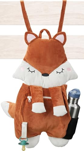 Noellie Kids Baby Bett Organizer - Niedliche Betttasche Fuchs-Design - Premium Wickeltisch Organizer - Hängende Aufbewahrungstasche für Windeln, Flaschen & Spielzeug