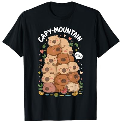 Capybara Montaña Lindo Dormir Capybara Amantes Camiseta