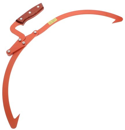 WOONEKY Log Carrying Hooks 2 Claw Log Grabber Timber Lifting Tongs Alloy Steel Heavy Duty Tool in Outdoor and Forestry Use