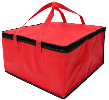 SEMGABO Borsa Frigo Grande 40 x 40 x 24 cm, Borsa Termica per Torte Pizza, Scatola per Birra, Consegna Alimentari, Borsa Termica per Cibi Freddi e Caldi, Grande Capacità, Pieghevole
