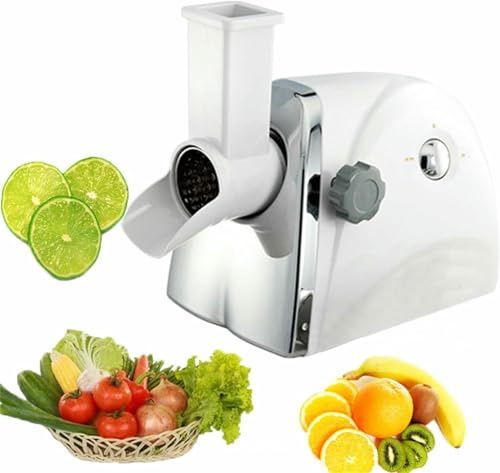 Molinillo eléctrico de queso, cortador giratorio comercial con 3 cuchillos giratorios de acero inoxidable, eficiente para rallar y cortar queso