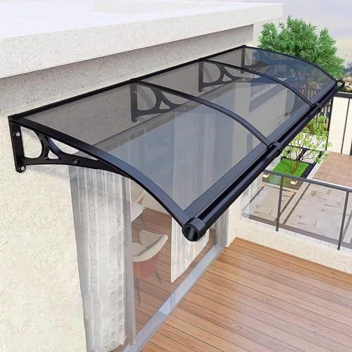 Door Canopy Outdoor Awning, Waterproof Aluminium Frame, Multi-color Polycarbonate Sheet, UV & Snow Protection, Rain Shelter for Porch, Patio, Garden