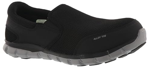 Reebok Mens Sublite Cushion Work Safety Toe Athletic Slip-on Work & Safety Shoe, Black, 11 Wide US