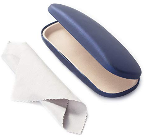 RayLove Unisex Hard Shell Eyeglasses Cases, Protective Case For Glasses(Blue)