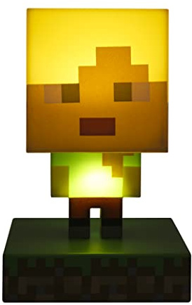 Paladone Minecraft Alex Icon Light – 11.8cm Battery Powered LED Figurine Lamp, Mini Night Light for Bedrooms, Desks & Gaming Shelves, Official Minecraft Collectible
