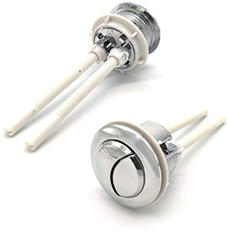 2 PièCes 38mm Boutons Poussoirs De Toilette Double Chasse Bouton, Standard Chrome Plaqué Argent Wc RéServoir Boutons, Bouton De Chasse D'Eau Wc Standard De Rechange, Pour Chasse D'Eau Wc