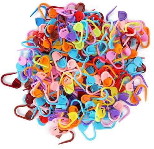 600pcs marcador de puntada de punto de color marcador de pinza de ganchillo pinza de punto marcador de posición de punto posición de punto contador de pinza de aguja de aguja de seguridad