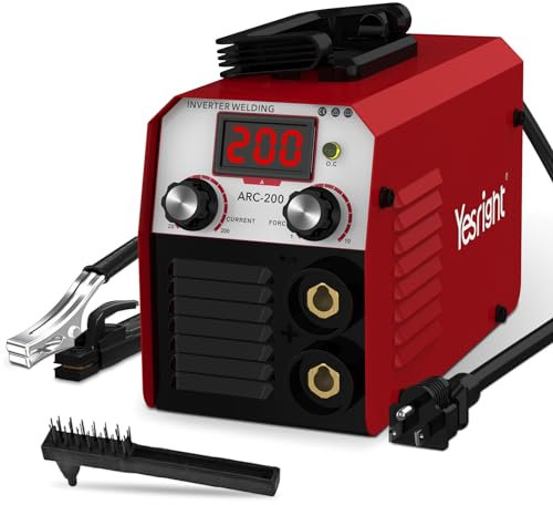 YesRight Welding Machine 200A 110V Portable Welder Machine, IGBT Inverter Stick Welder with Hot Start Arc Force Anti-Stick, for Beginners and Professionals Welder