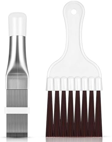 2pcs Air Conditioner Condenser Fin Cleaning Brush Stainless Steel Air Conditioner Fin Cleaner Dusting Brush Comb Cleaning Repair Tool Cleaning Air Conditioning In the Car for Comprehensive Clear