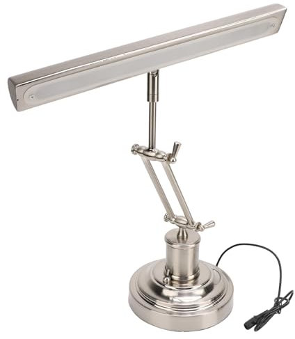 Tonysa Lampada da Pianoforte retrò, Protezione per Gli Occhi con Oscuramento al Tocco, Design a Doppio Braccio, 100‑240 V, per Lettura, Pianoforte, Comodino (Spina UE 100-240 V)