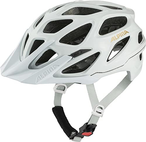 ALPINA Mythos 3.0 LE - Leichter und gut belüfteter Fahrradhelm für Erwachsene, Individuell anpassbar, für optimalen Komfort und Schutz, White-Prosecco Gloss, S (52-57cm)