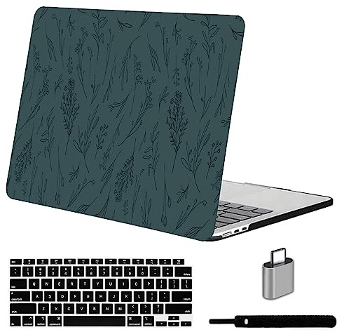 LanBaiLan Compatible with MacBook Air 13 inch Case M5 2026 M4 2025 M3 M2 2024-2022 A3449 A3240 A3113 A2681, 13.6 Plastic Hard Shell Case & Keyboard Cover, Dark Green