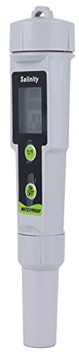 Misuratore di Salinità Digitale a Penna Tester per Acqua di Mare Piscine Salate e Acquari Strumento di Precisione con Modalità Celsius Fahrenheit Design Portatile e Resistente per Controllo Rapido