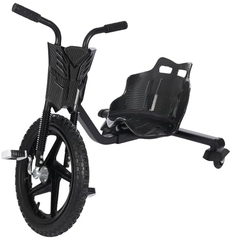 Kids' Pedal Vehicles, DSYOGX Kids Racer Pedal Car Drift Go Kart for Children Three-Wheeled Drift Kart for Boys and Girls Children Ages Six and up to Learn to Ride, Black