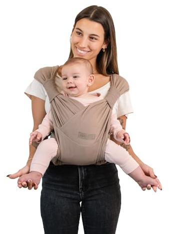 Moby Duet Baby Carrier for Infant to Newborn (8-33lbs), Three Adjustable Carrying Positions & Customizable Seat, Snug & Secure Child Wrap Carrier, Comfortable & Designed for Perfect Fit (Sparrow)