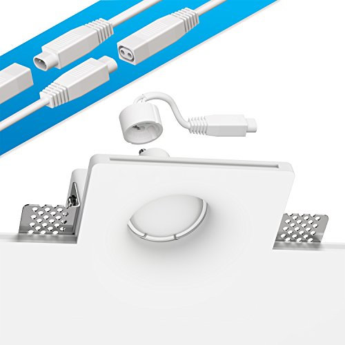 ledscom.de Foco empotrable de yeso GIDS DIY incl. lámpara GU10 450lm blanco cálido