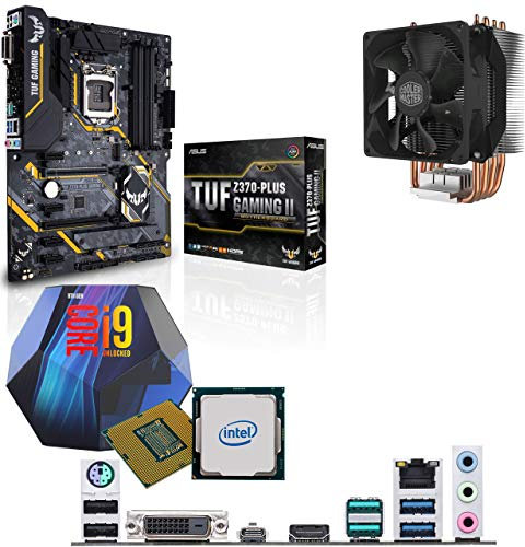 Components4All Intel Coffee Lake Core i9 9900K 3.6GHz (5.0GHz Turbo) CPU, ASUS TUF Z370-Plus Gaming II Motherboard & Cooler Master Hyper Cooler Pre-Built Bundle NO RAM
