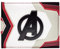 Endgame Avengers Team Suit up Outfit Metal Emblem Wallet Bi-Fold ID & Card Holder, White