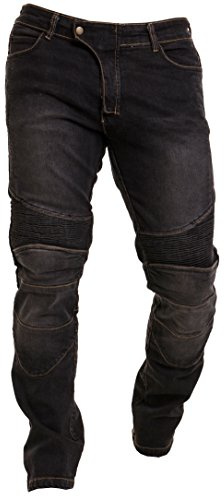 Qaswa Men's Motorcycle Denim Pants Motorbike Jeans with Stretch Panel Aramid Protection Lining Biker Trousers