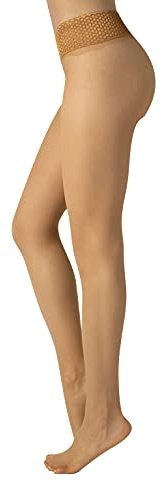 CALZITALY Sömlösa tights, inga sömmar, strumpbyxor med spetstopp, Sol – spets a, XXL