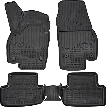 J&J AUTOMOTIVE | 3D Gummimatten Auto Matten Fussmatten Kompatibel mit ab 2018, Rand cca 4cm, Allwetter, 4Tlg, Premium Qualität