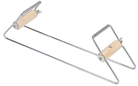 Telaio per Perline in Acciaio Inossidabile, Kit per Tessitura Manuale Fai-da-Te, Spazio di Lavoro Extra Ampio, Argento e Bianco