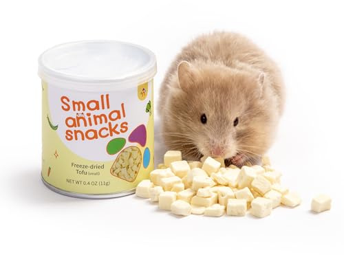 Niteangel Friandises et friandises pour hamster - Friandise naturelle pour hamsters nains, syriens, robo, gerbilles, souris, degus ou (tofu séché au fromage 5 mm - 11 g))
