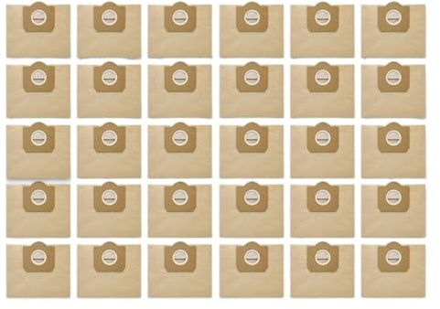 PYQMZTRV Piezas de Bolsa de Polvo for aspiradora, compatibles con KARCHER WD3 Premium WD3 959-130 RB88 RU100 RU101 A2204 A2656, repuestos(Color:30PCS)