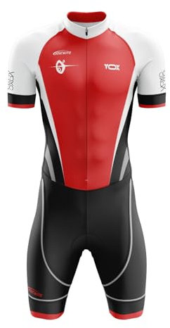 Combinaison de Cyclisme pour Homme, Triathlon Tri Costume - Respirante, à séchage Rapide - Combinaison de Triathlon à Manches Courtes pour entraînement à vélo (1,L)