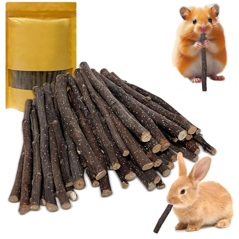 QHZHANG Apple Sticks 300g(0.7LB) Small Animals Wooden Pet Chew Treats Toys for Guinea Pigs Hamsters Rabbits Chinchillas Squirrels Small Animal Molar Wood Treats Toys