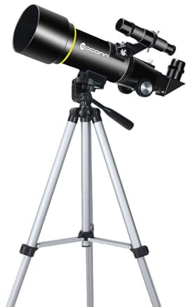 Teleskop für Erwachsene Anfänger, 70mm Aperture 400mm AZ Mount Voll Multi-Coated Optics Refraktor Tragbare Teleskope, Reiseteleskop mit Stativ und Telefon Adapter