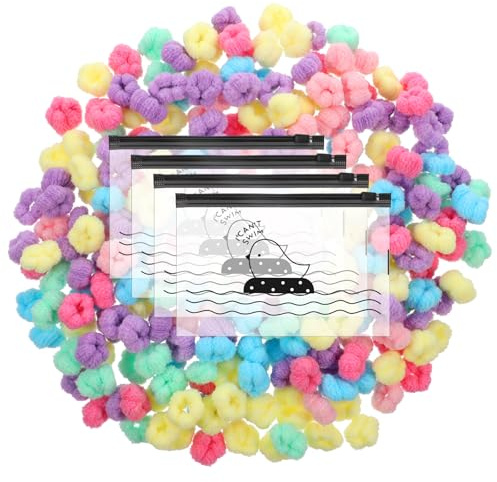 YBEATY 400 Stück Baby Haargummis weiche flauschige Kleinkinder elastische dünne Haargummis bunte knitterfreie für kleine Mädchen Kinder