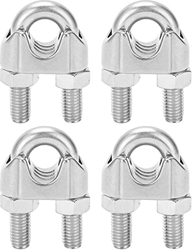 ABRAZADERA DE CLIP DE CUERDA DE ALAMBRE DE ACERO INOXIDABLE SUJETADOR DE SILLÍN CON PERNO EN U PARA EQUIPOS DE EXTERIOR MUEBLES DE PATIO