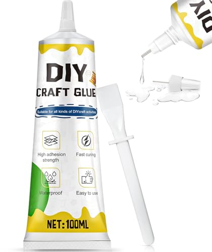 ALLONY Colla per Modellismo, Colla per Plastica, Colla Modellismo, Adatto a Molti Tipi di Materiali, Colla Liquida Trasparente per Incollare Carta e Modelli, Carta, Tessuto, Colla Artigianale, 100ML