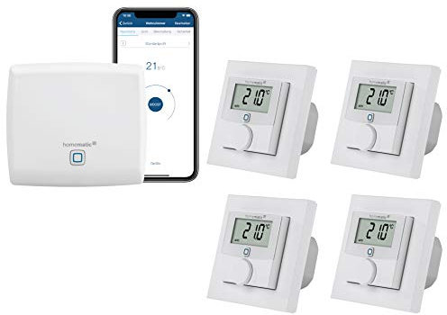 Homematic IP KABELGEBUNDENE Fußbodenheizungssteuerung zur Einzelraumregelung in 4 Räumen
