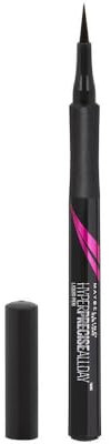 Maybelline New York, Eyeliner in Penna, Con Punta di Precisione, Impugnatura Ergonomica, Tenuta Fino a 24h, Per Infiniti Look, No Transfer, Hyper Precise Eyeliner, Tonalità: 700 Satin Black