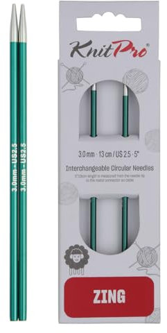 KnitPro Zing Austauschbare Rundnadeln 4 (10cm) | 3mm