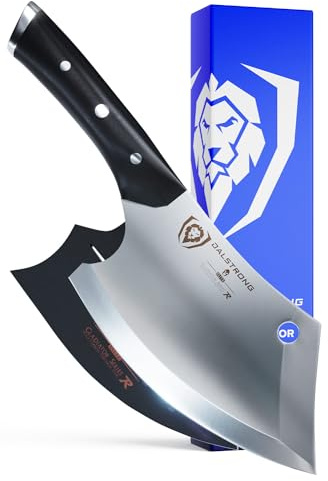 Dalstrong Mini Rocking Cleaver Knife - 6.5 inch - Gladiator Series 'R' - 7CR17MOV High Carbon Steel - Razor Sharp Kitchen Knife - Black G10 Handle - Meat Cleaver, Vegetable Knife - NSF Certified