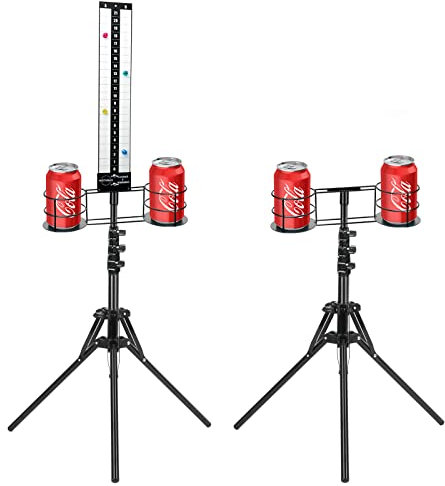 Hestiasko Cornhole Scoreboard 2 Sets, Metal Magnetic Cornhole Score Keeper with Drink Holder, Easy to Assemble, Score Tracking, Perfect Score Tracking Accessory for Outdoor and Patio Games