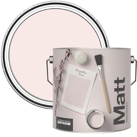 Rust-Oleum Colours Matt Emulsion Wall and Ceiling Paint - China Rose 2.5L